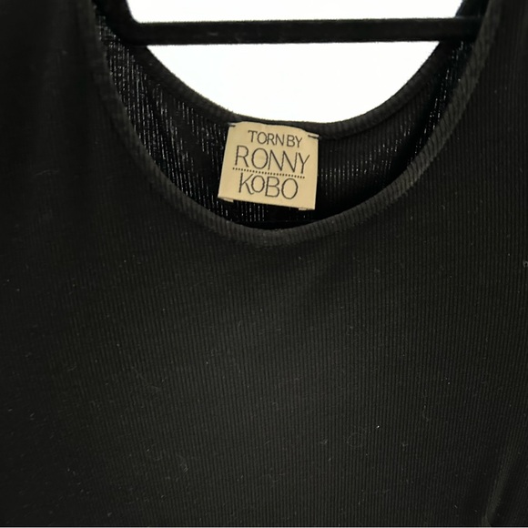 Torn by Ronny Kobo Peplum Knit Top XS - Picture 2 of 5